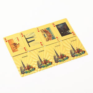 Dubai Burj Khalifa Tháp In Tùy Chỉnh Chơi Thẻ Với Hộp Lưu Niệm Poker Burj Al Arab Vàng Chơi Thẻ 24K - Product Image 3