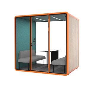 Cabina de Trabajo Moderna de Acero Inoxidable para Oficina, Cabina de Conferencias Insonorizada para Exteriores, Cabina Telefónica Portátil para Estudio - Product Image 3