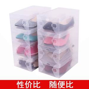 Organisateur de chaussures en plastique transparent, style tiroir, rectangulaire, avec couvercle rabattable, durable, anti-poussière, type autoportant, boîte de rangement pour vêtements - Product Image 4