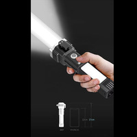 Marteau de sécurité portable brise-vitre, lampe torche COB, lampe de travail d'inspection, lampe de poche LED rechargeable pour l'aventure en extérieur et la survie