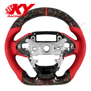 Volante Deportivo Rojo de Fibra de Carbono Forjado con Pantalla LED de RPM para Honda Civic Si Type R de Décima Generación 2016-2020 Accord - Product Image 4
