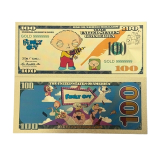 2026 Amerika 6 Model Baru Uang Kertas Anime Keluarga Pria Berlapis Emas 24K untuk Hadiah - Product Image 5