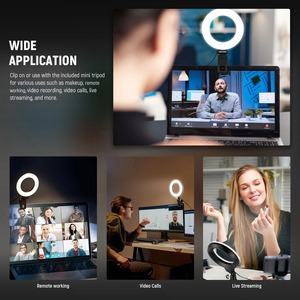 Éclairage photographique <span class=keywords><strong>NEEWER</strong></span> BR60 Basic, <span class=keywords><strong>anneau</strong></span> <span class=keywords><strong>lumineux</strong></span> de 5 pouces avec clip et trépied de bureau pour vidéoconférence, ordinateur portable, diffusion en direct - Product Image 3
