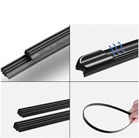 YOUNGLOOK Jetour X70 Plus/X70Plus 2021-2023 Balais d'essuie-glace de voiture (avant/arrière, structure sans armature en caoutchouc naturel, 2 pièces) pour toutes les conditions météorologiques