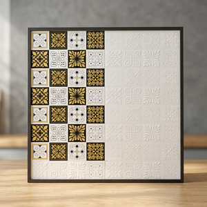 Carreaux muraux en céramique 300x600mm, géométrie triangulaire, brillants et vibrants, antibactériens, pour salle de bain et décoration intérieure de centres commerciaux en porcelaine - Product Image 3