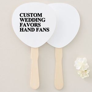 Abanico de Papel Portátil con Forma de Corazón, Hecho a Mano, Impresión Personalizada a Todo Color por Ambos Lados, para Promociones, Precio de Fábrica, Venta Caliente de Verano - Product Image 5