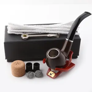 Yiwu futeng portatile all'ingrosso resina sigaretta fumo tubo tabacco fumo pipa a mano set colore in legno accessori per fumatori personalizzati