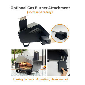 Four à pizza multi-combustibles <span class=keywords><strong>en</strong></span> acier inoxydable portable <span class=keywords><strong>pour</strong></span> l'extérieur de 13 pouces avec gaz-charbon - Product Image 4