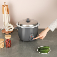 Cuisinière à riz électrique de style classique, avec cuve intérieure antiadhésive en acier inoxydable, design portable, cuisson rapide en un clic, tasse doseuse