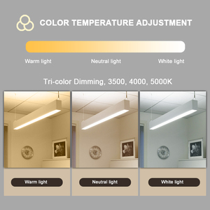 Hiện đại trong nhà bề mặt gắn kết văn phòng nhà <span class=keywords><strong>c</strong></span>ửa hàng chiếu sáng trang trí plafond Đèn Chùm Mặt dây chuyền Lustre tuyến tính dẫn ánh sáng Trần - Product Image 2