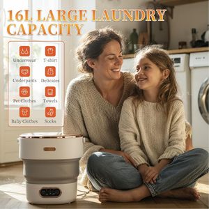 <span class=keywords><strong>Lavadora</strong></span> <span class=keywords><strong>Portátil</strong></span> Mini de 16L, Plegable, 3 Modos de Limpieza <span class=keywords><strong>para</strong></span> Ropa Interior, Ropa de Bebé y Otros Artículos Pequeños, Ideal <span class=keywords><strong>para</strong></span> Apartamentos - Product Image 3