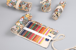 24 rotolo Cassa di Matita Della Scuola Kawaii Sacchetto della Penna di Tela Penale per le Ragazze Dei Ragazzi Carino Grande Pencilcase Sanzioni Scatola di Cancelleria - Product Image 4