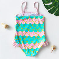 Maillot de bain une pièce imprimé européen et américain MLY pour fille maillot de bain à volants licorne doux pour bébé fille maillot de bain pour enfants bikini pour enfants