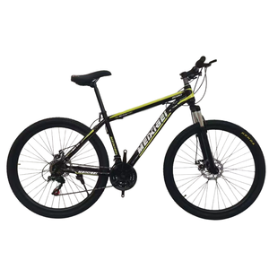 Vélo de montagne VTT 21 vitesses avec <span class=keywords><strong>fourche</strong></span> en acier, 27,5 ou <span class=keywords><strong>29</strong></span> <span class=keywords><strong>pouces</strong></span>, pédales standard, freins à disque doubles pour le trail - Product Image 1