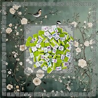 Jeu de Mahjong américain gravé 4 couches de 30 mm (1-3_16_) avec 160 tuiles vert lime nacré, poids lourd, portable