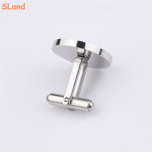SLand Produttore di Gioielli commercio all'ingrosso di alta lucido rotonda a forma di acciaio inox gemello blanks FAI DA TE incisione <span class=keywords><strong>Gemelli</strong></span> per Gli Uomini - Product Image 3