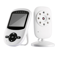 Moniteur bébé sans fil longue portée MBOSS SM24, écran LCD 2,4 pouces, capteur de température, audio bidirectionnel, caméra rechargeable, vision nocturne 5m