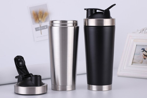 Venta caliente creativo proteína batido al aire libre deportes salud batido de acero inoxidable taza de botella de deporte - Product Image 6