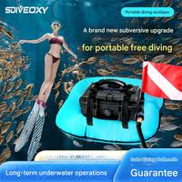 Ventilador Eléctrico de Alta Presión para Buceo, Compresor de Aire para Buceo, 9 Metros de Profundidad, 52L/Min, Batería de 12600mAh, Potencia de 180W