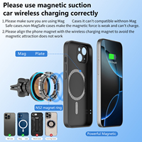 Chargeur magnétique sans fil 15w, support de téléphone de voiture pour Iphone pour Samsung