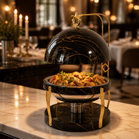 Réchaud de buffet en acier inoxydable avec couvercle suspendu et brûleur à alcool, pour réchauffer les aliments lors de fêtes et événements, vente en gros
