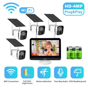 Sistema de Cámaras de Seguridad Inalámbricas Solares de 4 Canales, Kit NVR WiFi HD de 4MP con Visión Nocturna, Detección de Movimiento, Resistente a la Intemperie para Exteriores - Product Image 5