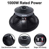 HD15TBX100 Haut-parleur de graves en ferrite 15 pouces, 1000W RMS, 2000W de crête, 8 Ohms, Bobine mobile 4 pouces pour système de sonorisation PA de scène
