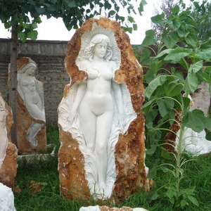 Belle sculpture <span class=keywords><strong>en</strong></span> pierre de marbre de jardin <span class=keywords><strong>en</strong></span> plein air pour <span class=keywords><strong>femme</strong></span> <span class=keywords><strong>nue</strong></span> à vendre - Product Image 2