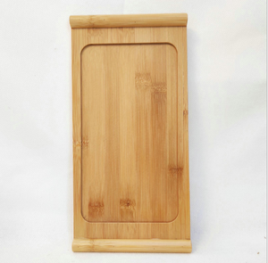 Plato de fruta de cena de bambú ecológico/bandeja de postre diseño grabado de diferentes tamaños y formas para acampar MOQ 10 piezas - Product Image 4