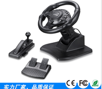 Volant de course USB RTS pour P2/P3/PC 3 en 1 avec vibration avec 180 degrés C-STAR avec pédale Volant de jeu c Start