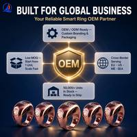 Bague connectée numérique LED OEM avec affichage de l'heure, rechargeable, pour comptage de prières, cadeau et suivi d'événements