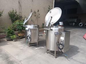 立式煮锅 带盖带出水阀的立式蒸汽夹套煮锅 双层夹套隔热立式煮锅 - Product Image 5