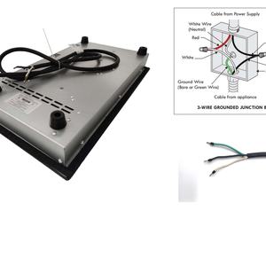 Cocina Radiante Vertical, Dos Hornillas Infrarrojas, 2 Quemadores, Cocina Infrarroja, ETL 240V - Product Image 3