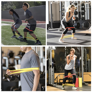 Ensemble de 5 bandes de résistance en TPE pour exercices, bandes de résistance en boucle antidérapantes, mini bandes de boucle pour les fessiers, les jambes, l'entraînement de force, la salle de sport à domicile - Product Image 6