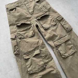 Pantaloni <span class=keywords><strong>Cargo</strong></span> personalizzato all'ingrosso Jogging impilati carpentiere Multi tasca paracadute da uomo pantaloni <span class=keywords><strong>Cargo</strong></span> larghi - Product Image 3