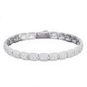 Bracelet tennis en moissanite, fabrication haut de gamme en argent sterling 925, disponible en gros au meilleur prix du marché. - Product Image 5