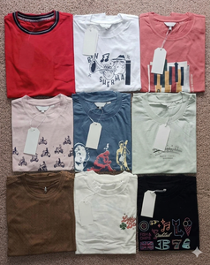 Wholesale High Quality and Low Prices Mens Round Neck Surf Brand T-Shirts Fresh Stocklot/Surplus Clothing - Product Image 3