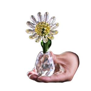 Juego de Caja de Regalo Semielaborada de Cristal con Margaritas, Estilo Moderno y Minimalista, Decoración para el Hogar y el Automóvil - Product Image 2