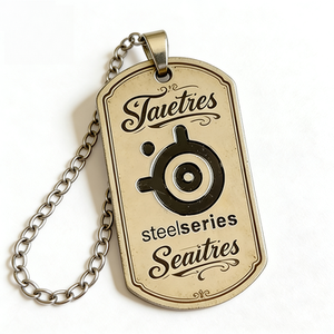 Custom CNC Machined Metal Badge Brooch Club ID <b>Neck</b> Badge Employee Number Plate High Grade - Product Image 5