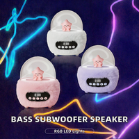 Haut-parleur portable avec subwoofer de 5,4 pouces, longue autonomie de la batterie, 2 micros sans fil et lumières LED RVB