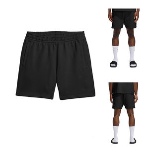 Custom Logo Mens Canvas Breathable Anti-Wrinkle <b>Elastic</b> Waist 100% Cotton Sports Shorts Wholesale Summer Running Gym Casual - Product Image 4