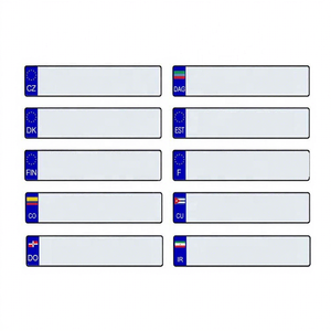 Placa de Matrícula Francesa Personalizada de Aluminio Europeo Reflectante con Relieve - Product Image 1