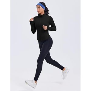 Women's Cropped Workout <b>Jacket</b> <b>Lightweight</b> Full Zip <b>Running</b> <b>Jacket</b> Comfy Slim Fit Athletic <b>Jacket</b> With Thumb Holes - Product Image 6