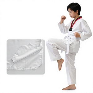 Uniforme de Taekwondo al por mayor con cuello en V, cinturón elástico con cordón, cinturón de graduación, agradable al tacto, para artes marciales, dojo, gimnasio, pedidos al por mayor - Product Image 2