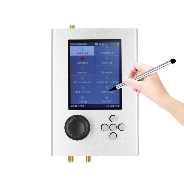 3.2-inch touchscreen Mayhem upgraded to HackRF One V1.7.3+Portapack H2