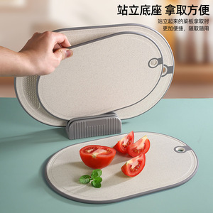 Tabla de cortar de paja de trigo tipo arco, apta para alimentos, segura para la preparación de comida para bebés - Product Image 4