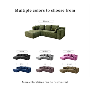 Nguyên Liệu Nhà Máy Nén Modular Sofa Mật Độ Cao Bọt Nhung Ô Liu Màu Xanh Lá Cây Kết Hợp Cho Phòng Ngủ Phòng Khách - Product Image 2