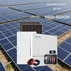 3kW-8kW On/Off-Grid Dreiphasiges Hybrid-Solarstromsystem mit Growatt <span class=keywords><strong>SPH3000</strong></span>~6000TL BL-US Wechselrichter und Komplettem Installationskit - Product Image 1