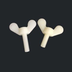 <span class=keywords><strong>Tornillo</strong></span> de <span class=keywords><strong>Mariposa</strong></span> de Nailon Plástico Blanco y Negro de Alta Calidad - Product Image 3