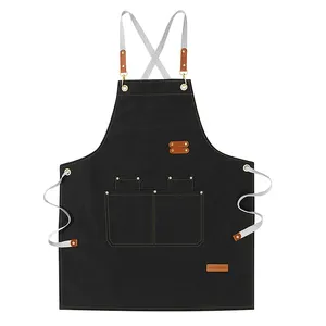 Grembiule da Cucina Impermeabile Professionale, Uniforme da Lavoro per Ristorante/Negozio, per Camerieri, Uomo/Donna, con Tasche, Grembiule per Pulizie - Product Image 6